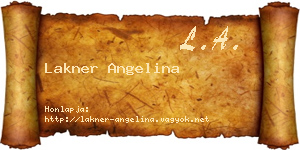 Lakner Angelina névjegykártya